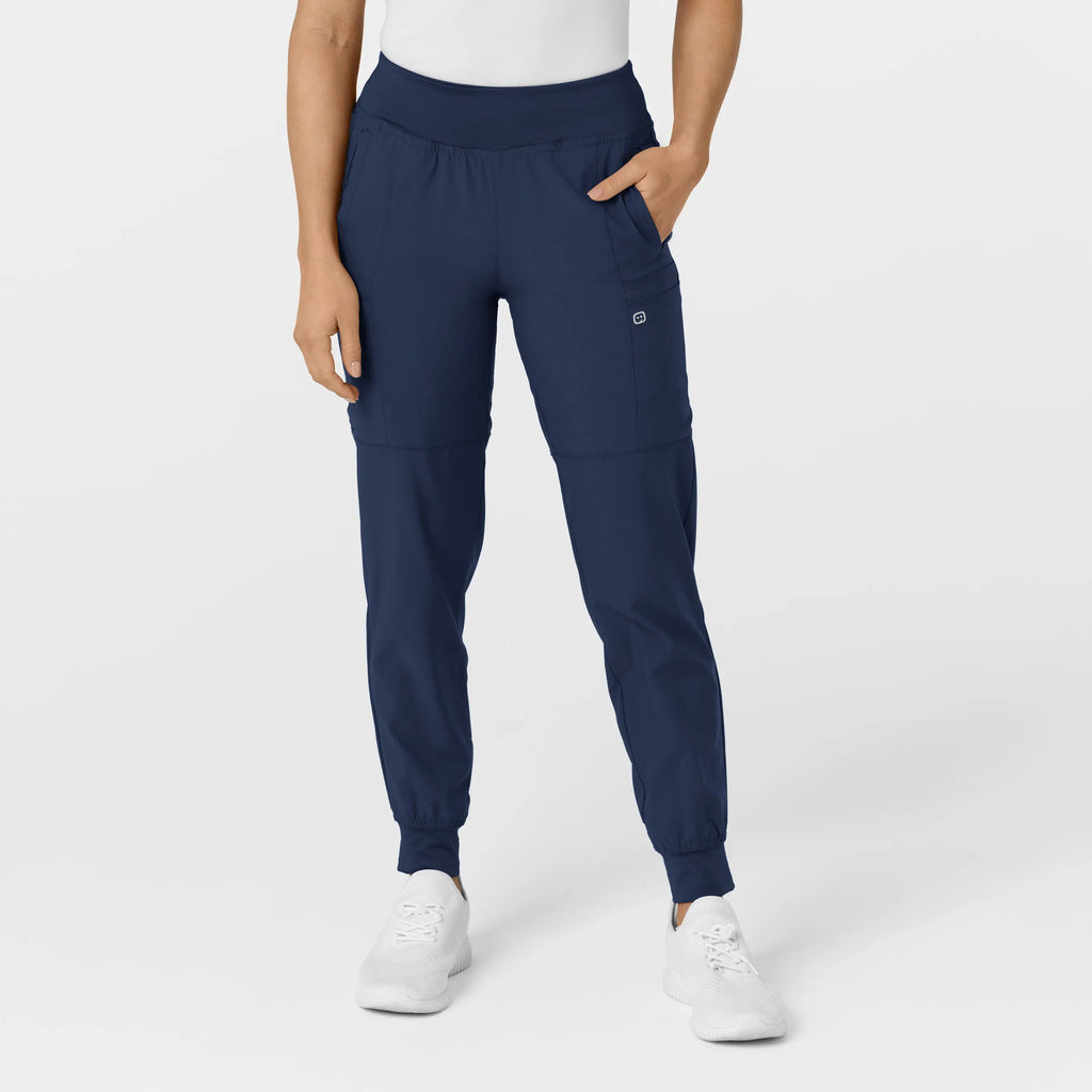 Wink Scrubs Women's Comfort Waist Cargo Jogger Scrub Pant Navy | scrub-supply.com