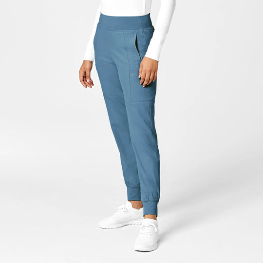 Wink Scrubs Women's Comfort Waist Cargo Jogger Scrub Pant Pacific Blue | scrub-supply.com