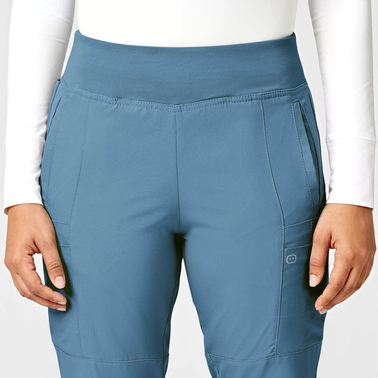 Wink Scrubs Women's Comfort Waist Cargo Jogger Scrub Pant Pacific Blue | scrub-supply.com