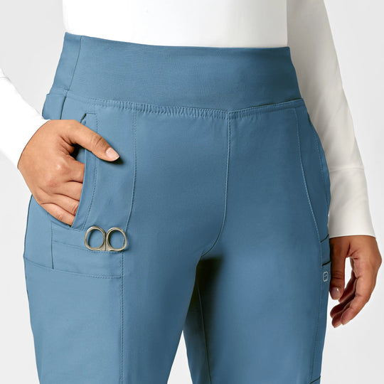 Wink Scrubs Women's Comfort Waist Cargo Jogger Scrub Pant Pacific Blue | scrub-supply.com