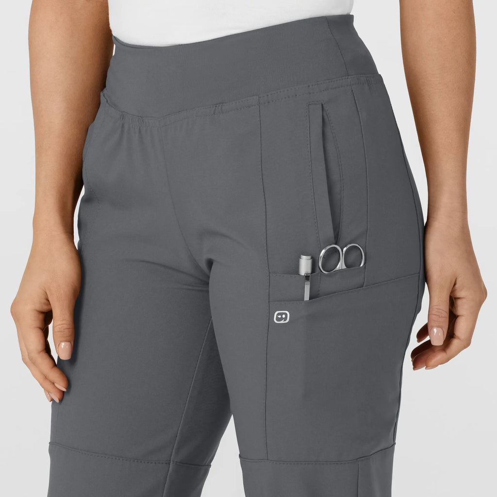 Wink Scrubs Women's Comfort Waist Cargo Jogger Scrub Pant Pewter | scrub-supply.com