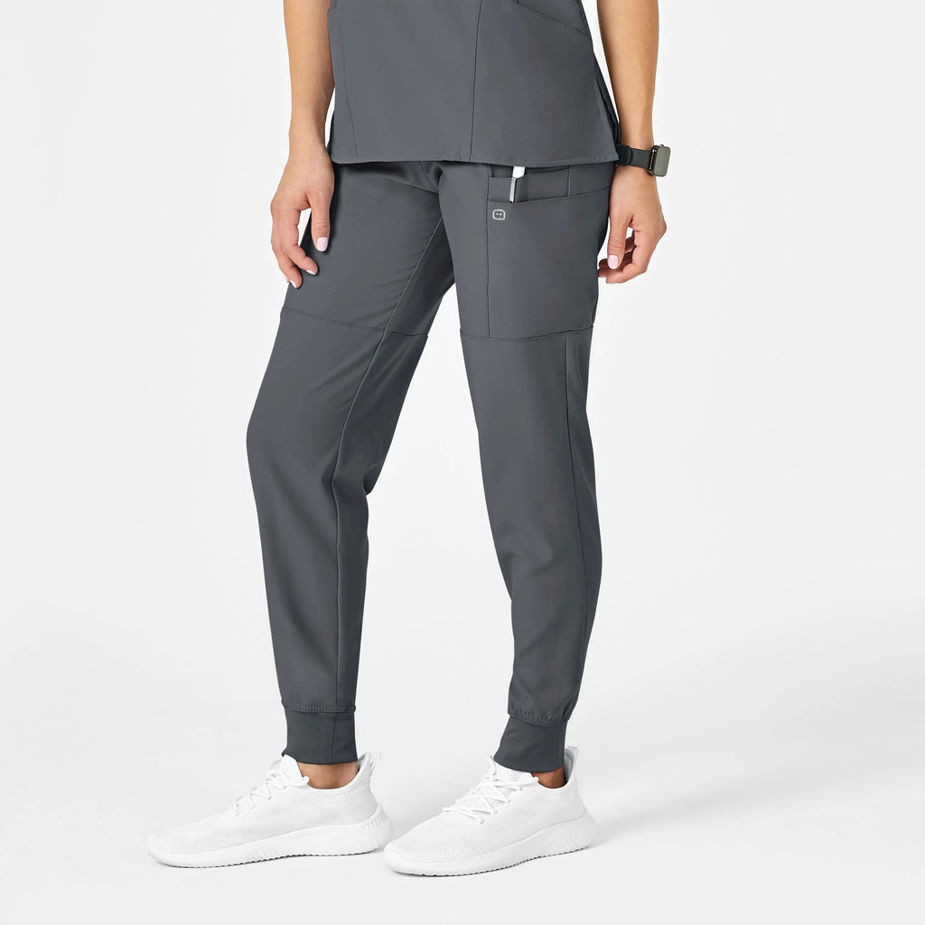 Wink Scrubs Women's Comfort Waist Cargo Jogger Scrub Pant Pewter | scrub-supply.com