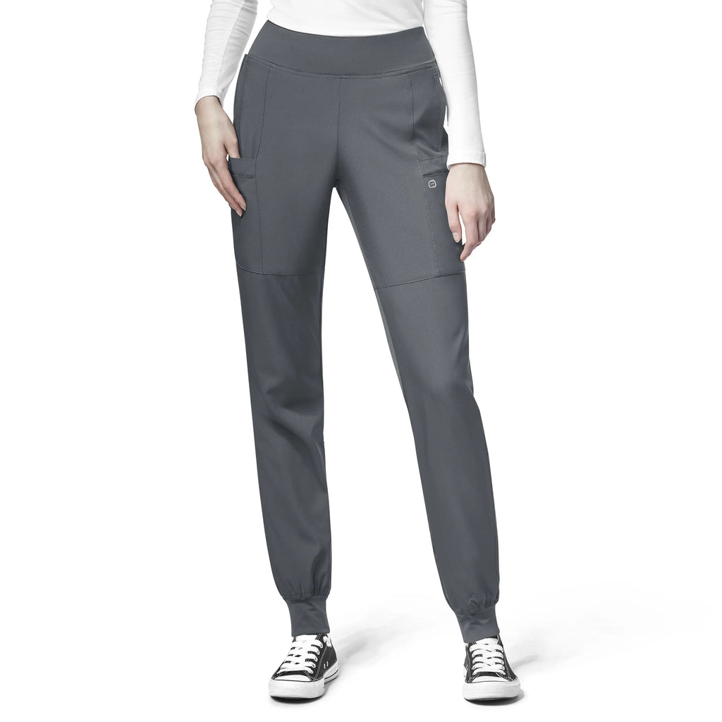 Wink Scrubs Women's Comfort Waist Cargo Jogger Scrub Pant Pewter | scrub-supply.com