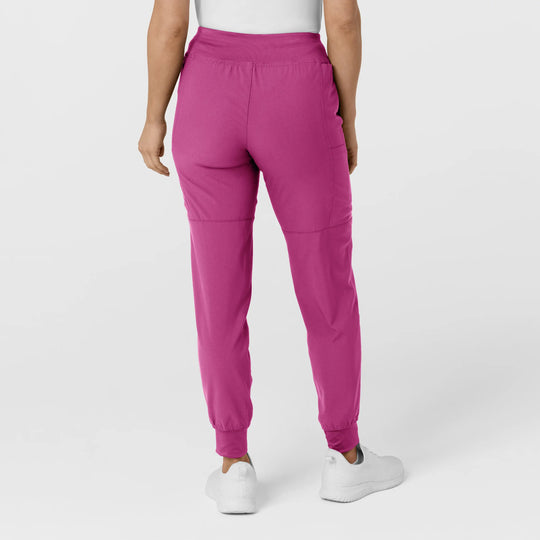 Wink Scrubs Women's Comfort Waist Cargo Jogger Scrub Pant Raspberry | scrub-supply.com