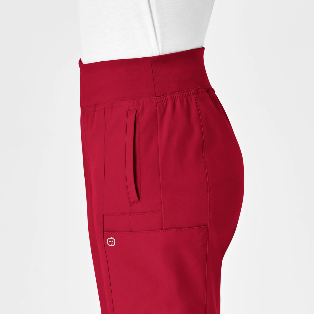 Wink Scrubs Women's Comfort Waist Cargo Jogger Scrub Pant Red | scrub-supply.com