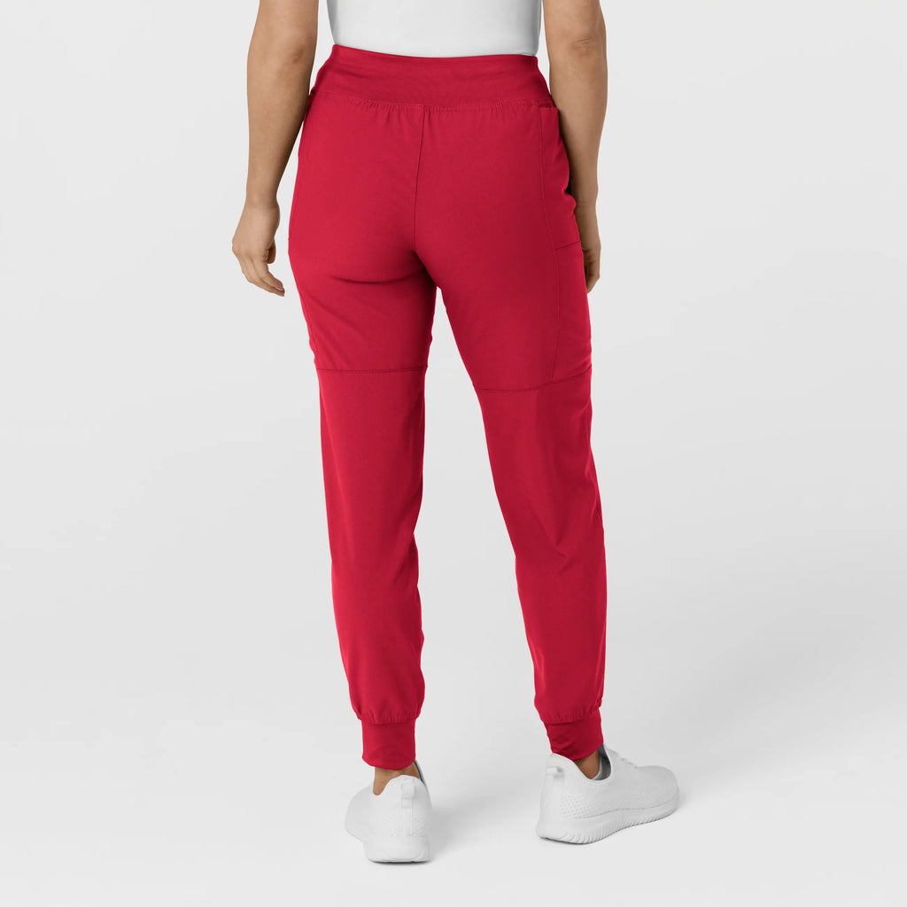 Wink Scrubs Women's Comfort Waist Cargo Jogger Scrub Pant Red | scrub-supply.com