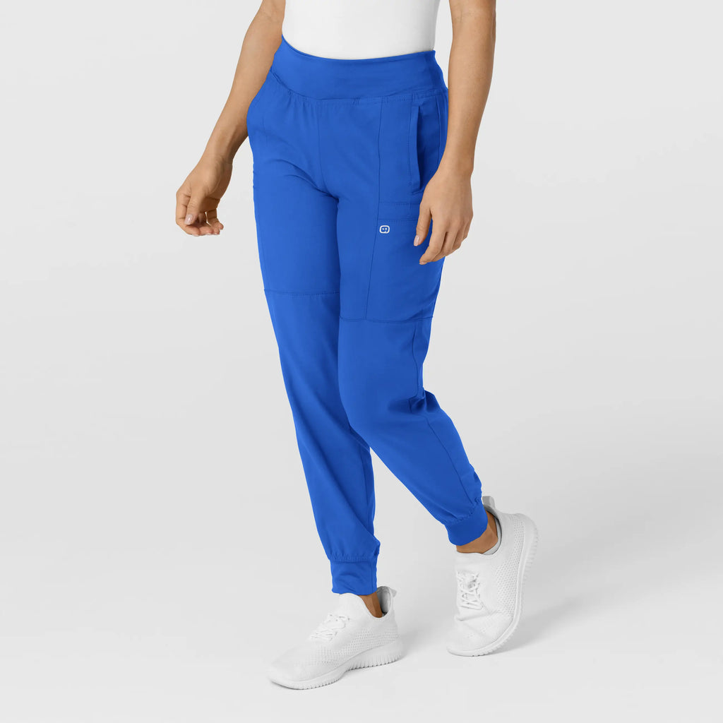 Wink Scrubs Women's Comfort Waist Cargo Jogger Scrub Pant Royal Blue | scrub-supply.com