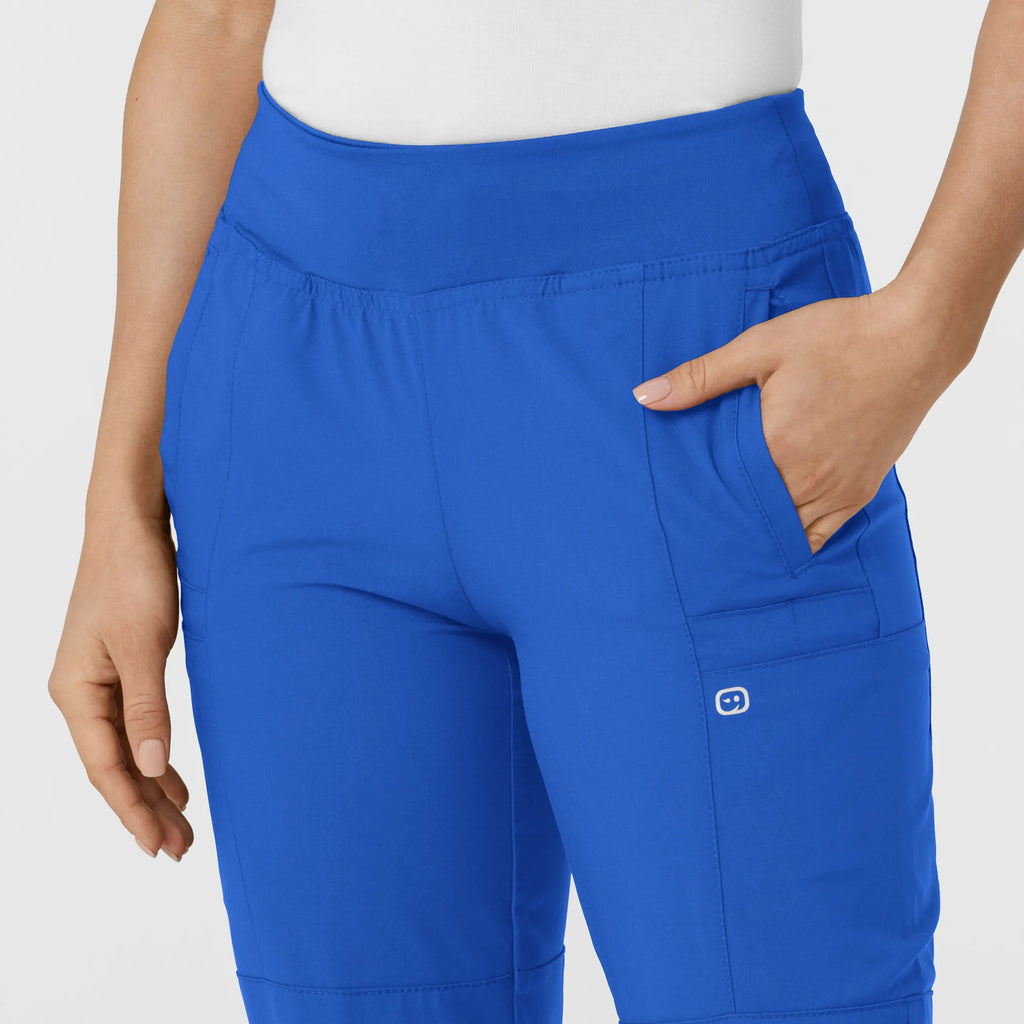 Wink Scrubs Women's Comfort Waist Cargo Jogger Scrub Pant Royal Blue | scrub-supply.com