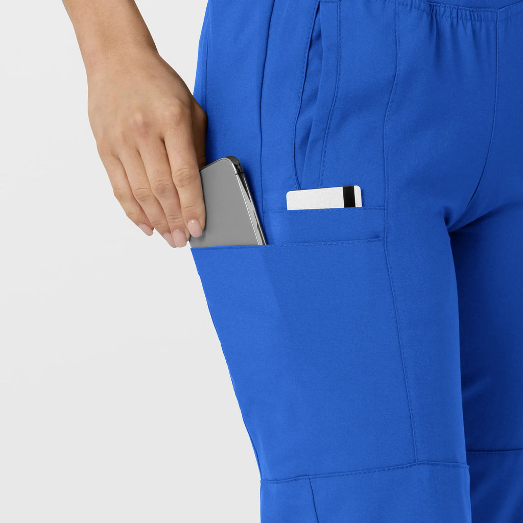 Wink Scrubs Women's Comfort Waist Cargo Jogger Scrub Pant Royal Blue | scrub-supply.com