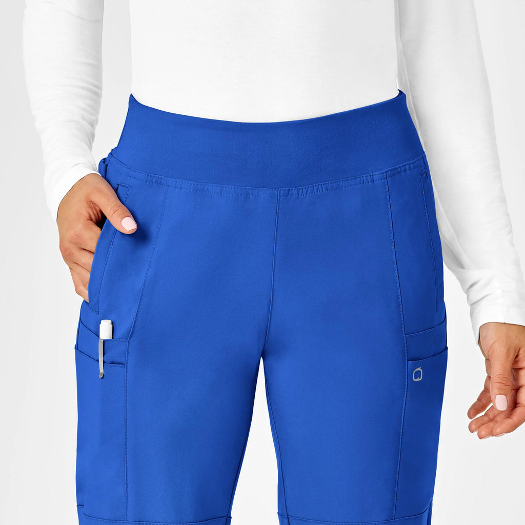 Wink Scrubs Women's Comfort Waist Cargo Jogger Scrub Pant Royal Blue | scrub-supply.com