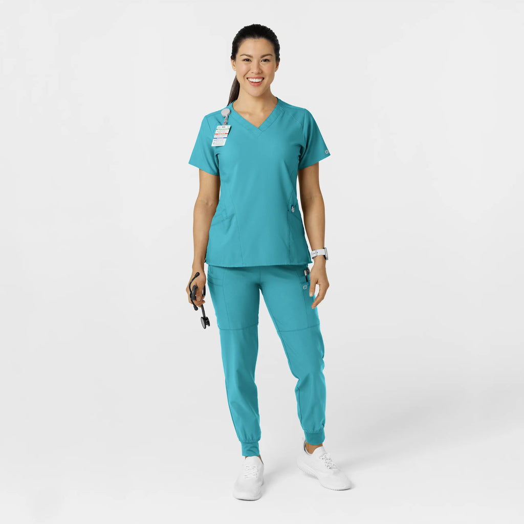 Wink Scrubs Women's Comfort Waist Cargo Jogger Scrub Pant Teal | scrub-supply.com