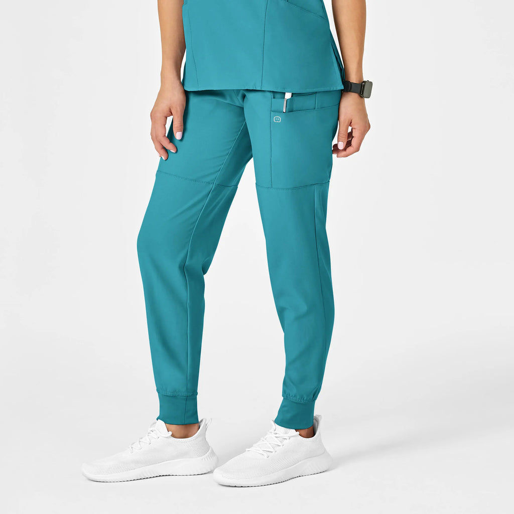 Wink Scrubs Women's Comfort Waist Cargo Jogger Scrub Pant Teal | scrub-supply.com