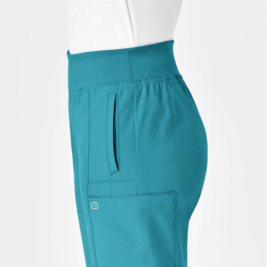 Wink Scrubs Women's Comfort Waist Cargo Jogger Scrub Pant Teal | scrub-supply.com