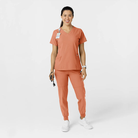 Wink Scrubs Women's Comfort Waist Cargo Jogger Scrub Pant Terracotta | scrub-supply.com