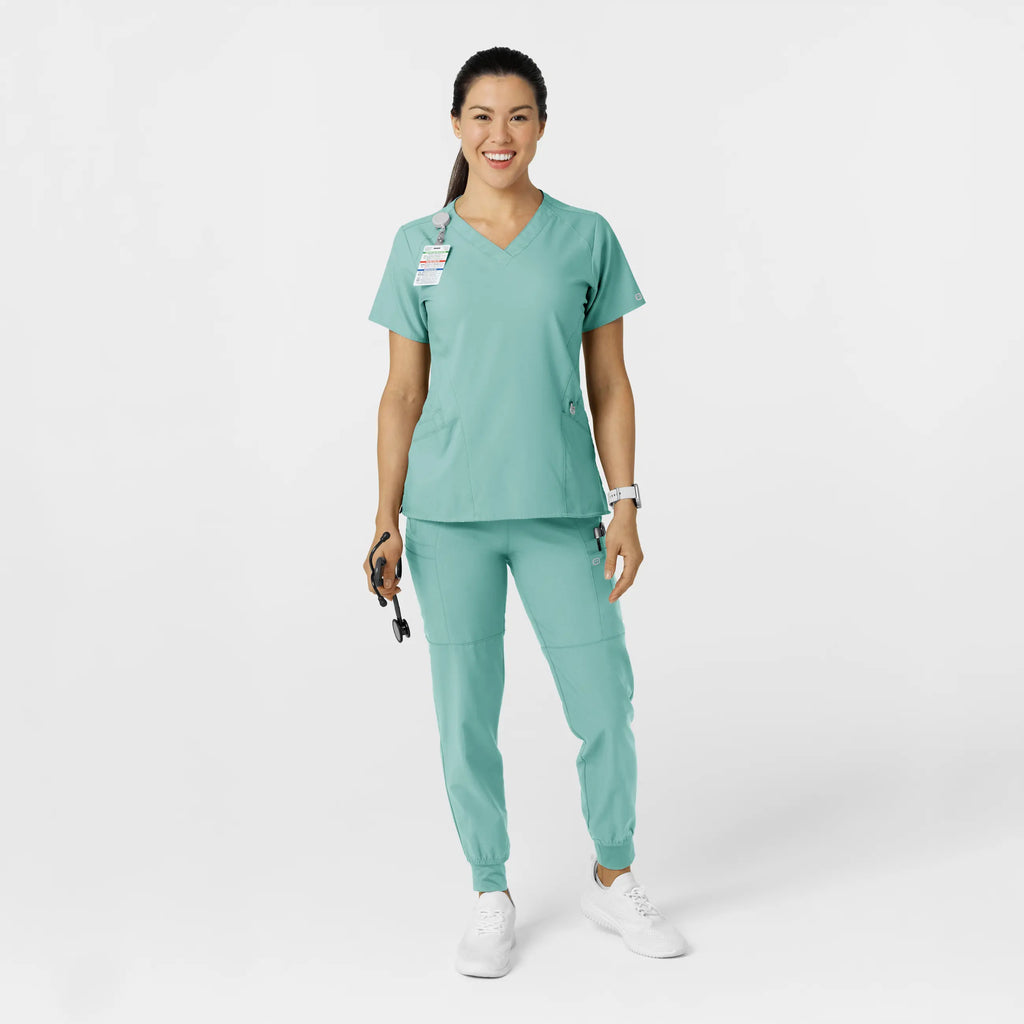 Wink Scrubs Women's Comfort Waist Cargo Jogger Scrub Pant Turquoise | scrub-supply.com