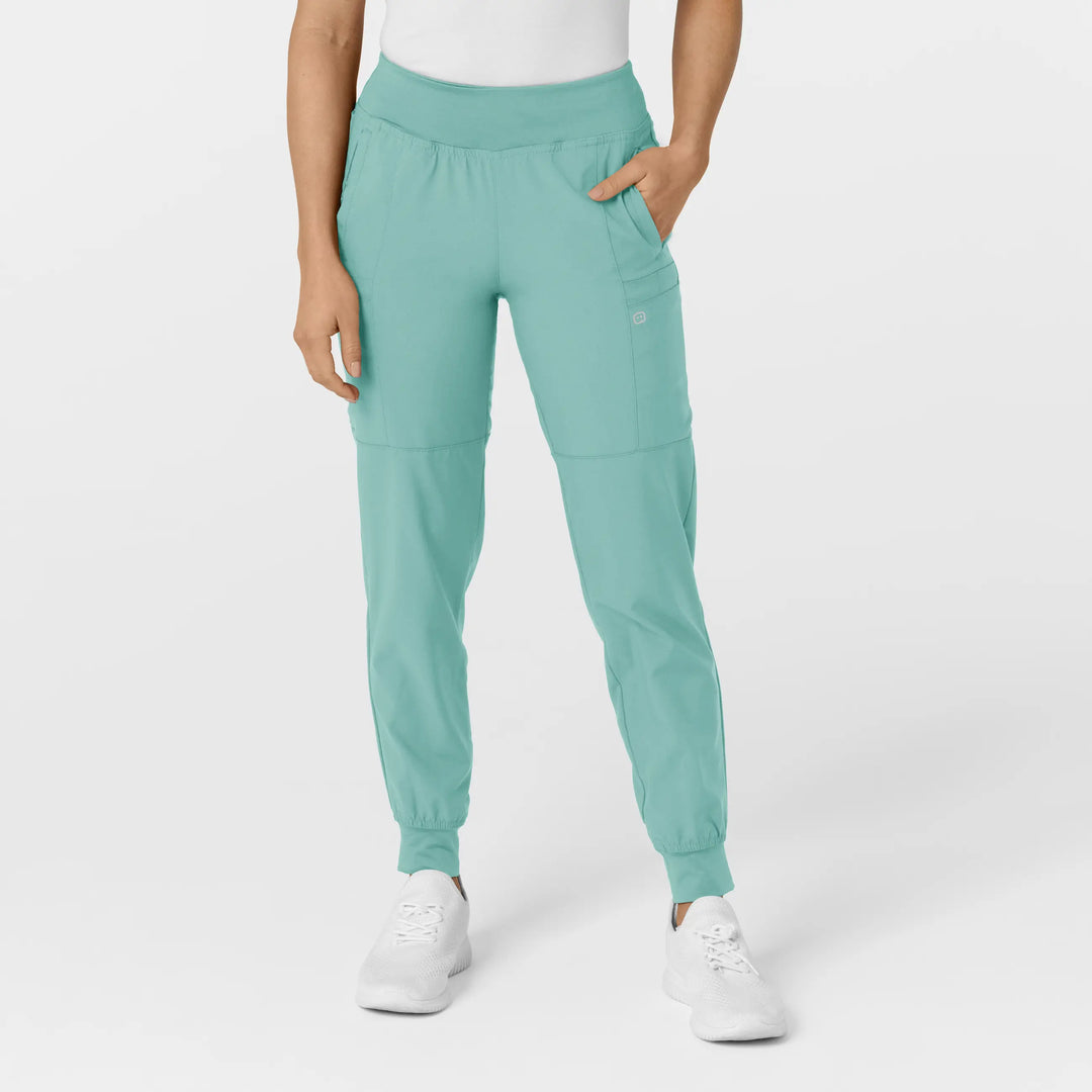 Wink Scrubs Women's Comfort Waist Cargo Jogger Scrub Pant Turquoise | scrub-supply.com