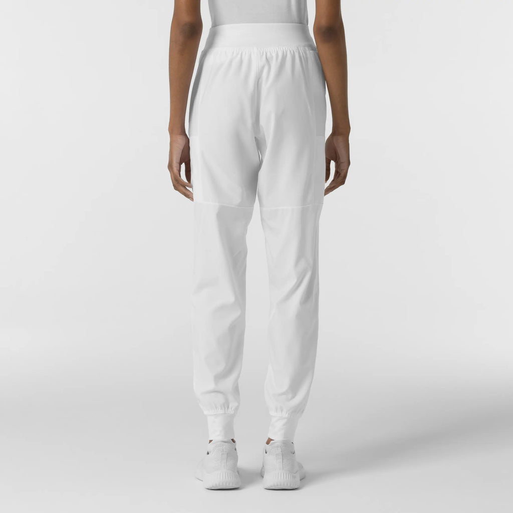 Wink Scrubs Women's Comfort Waist Cargo Jogger Scrub Pant White | scrub-supply.com