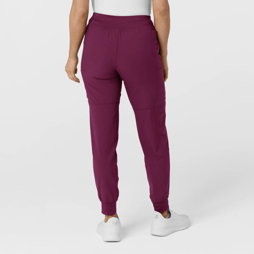 Wink Scrubs Women's Comfort Waist Cargo Jogger Scrub Pant Wine | scrub-supply.com