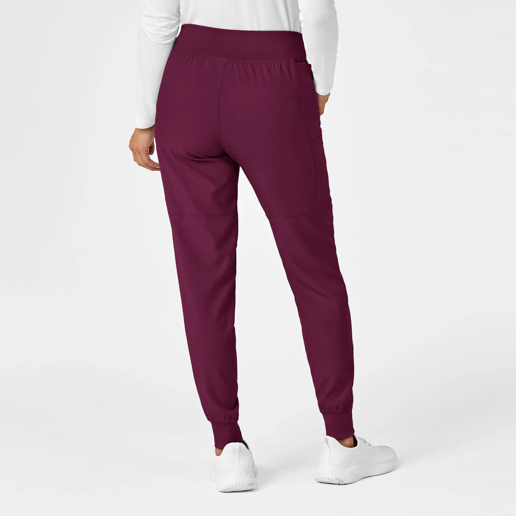 Wink Scrubs Women's Comfort Waist Cargo Jogger Scrub Pant Wine | scrub-supply.com