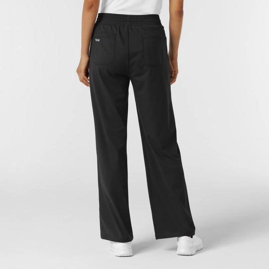 Wink Scrubs Women's RENEW Wide Leg Scrub Pant Black | scrub-supply.com