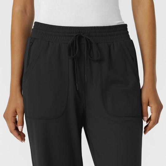 Wink Scrubs Women's RENEW Wide Leg Scrub Pant Black | scrub-supply.com