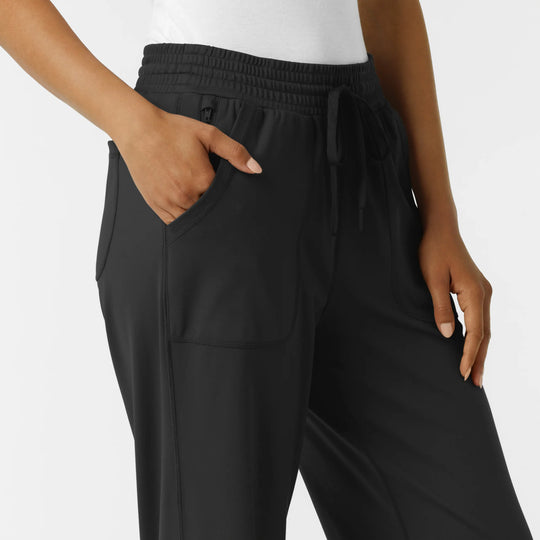 Wink Scrubs Women's RENEW Wide Leg Scrub Pant Black | scrub-supply.com