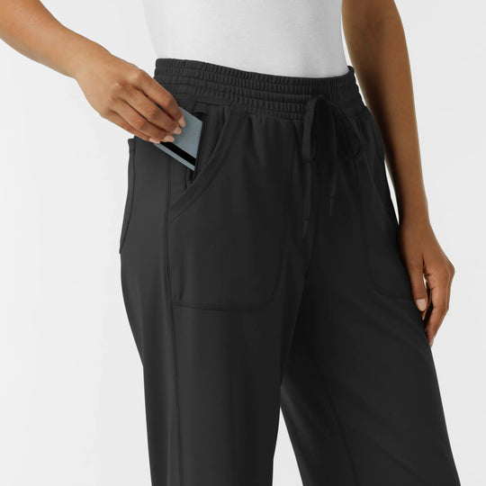 Wink Scrubs Women's RENEW Wide Leg Scrub Pant Black | scrub-supply.com