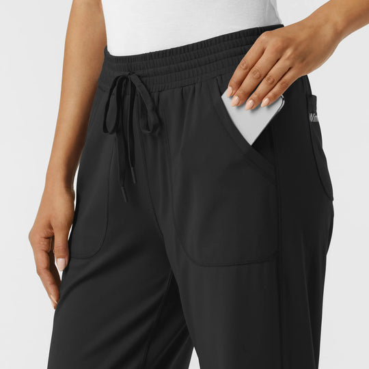 Wink Scrubs Women's RENEW Wide Leg Scrub Pant Black | scrub-supply.com