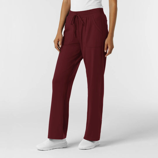 Wink Scrubs Women's RENEW Wide Leg Scrub Pant Burgundy | scrub-supply.com