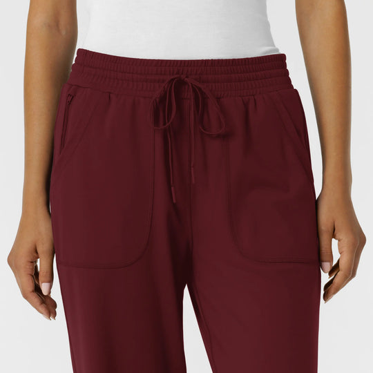 Wink Scrubs Women's RENEW Wide Leg Scrub Pant Burgundy | scrub-supply.com