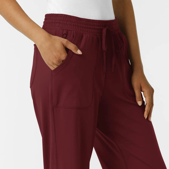 Wink Scrubs Women's RENEW Wide Leg Scrub Pant Burgundy | scrub-supply.com