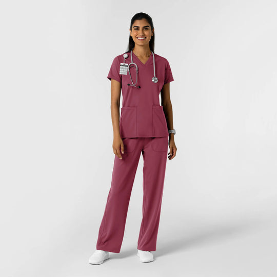 Wink Scrubs Women's RENEW Wide Leg Scrub Pant Carnation | scrub-supply.com