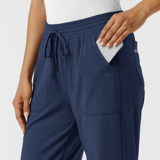 Wink Scrubs Women's RENEW Wide Leg Scrub Pant Navy | scrub-supply.com
