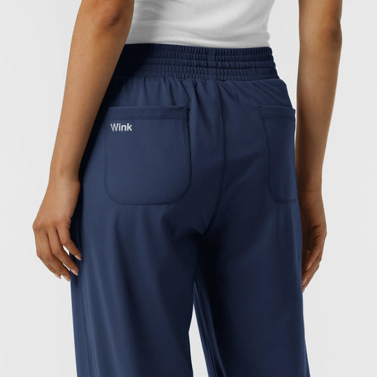 Wink Scrubs Women's RENEW Wide Leg Scrub Pant Navy | scrub-supply.com