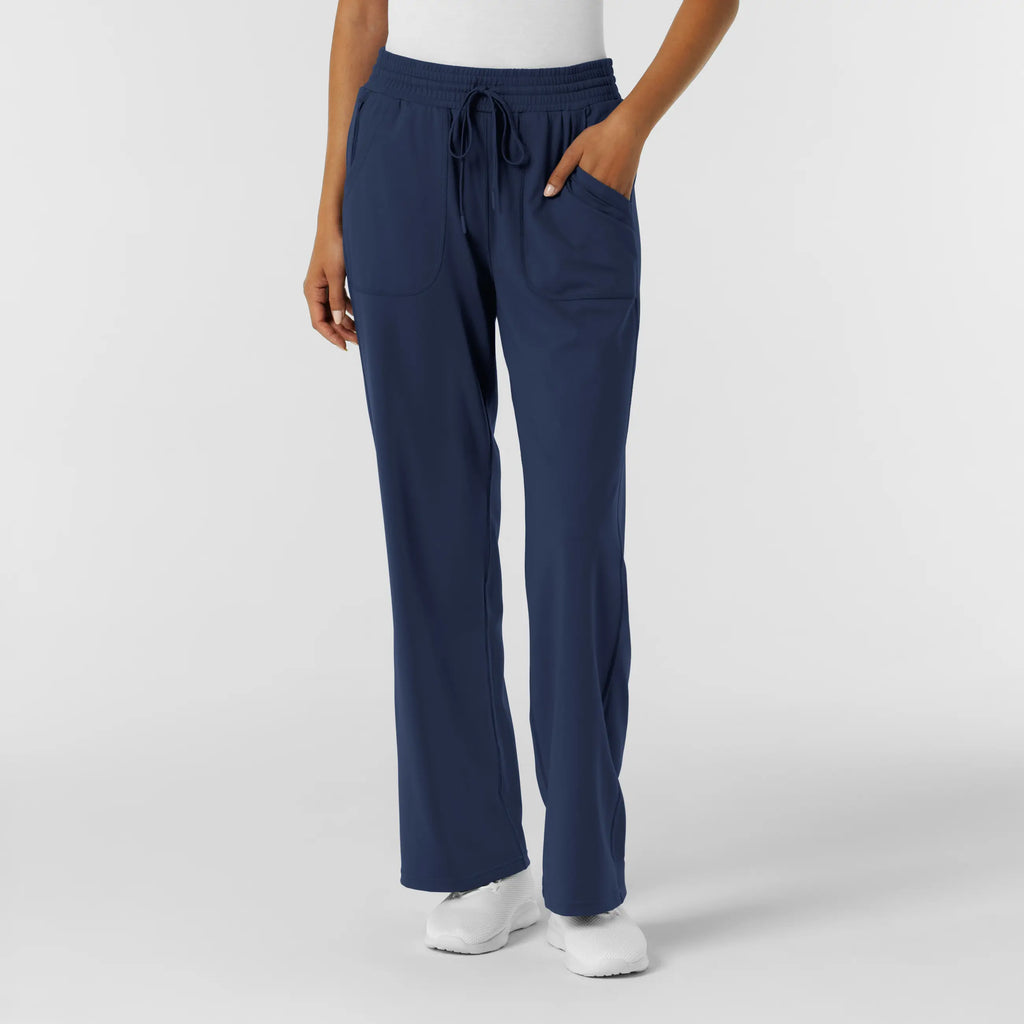 Wink Scrubs Women's RENEW Wide Leg Scrub Pant Navy | scrub-supply.com