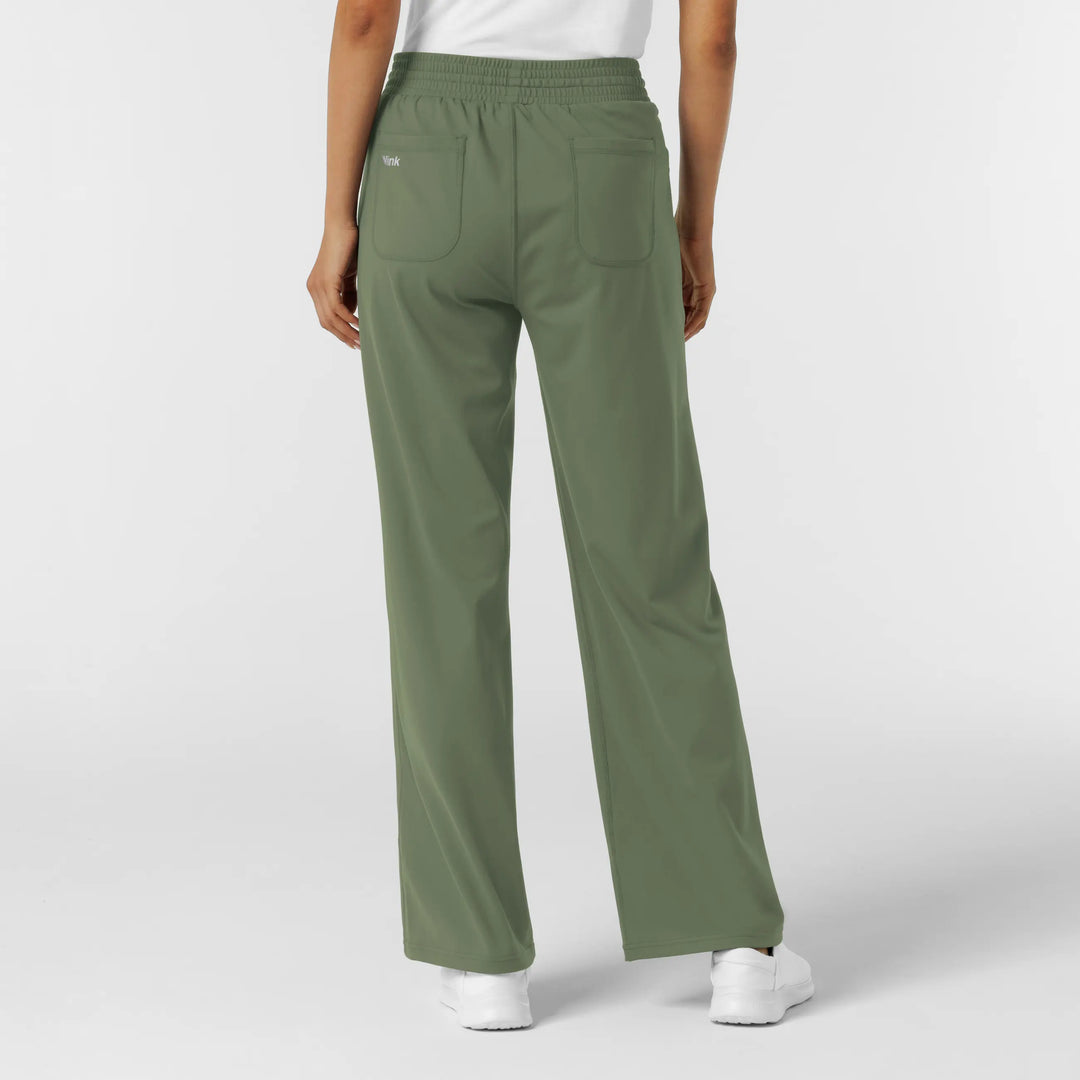 Wink Scrubs Women's RENEW Wide Leg Scrub Pant Olive | scrub-supply.com