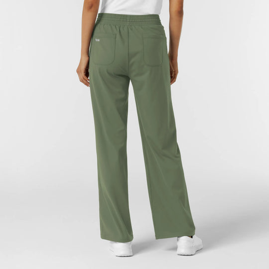 Wink Scrubs Women's RENEW Wide Leg Scrub Pant Olive | scrub-supply.com