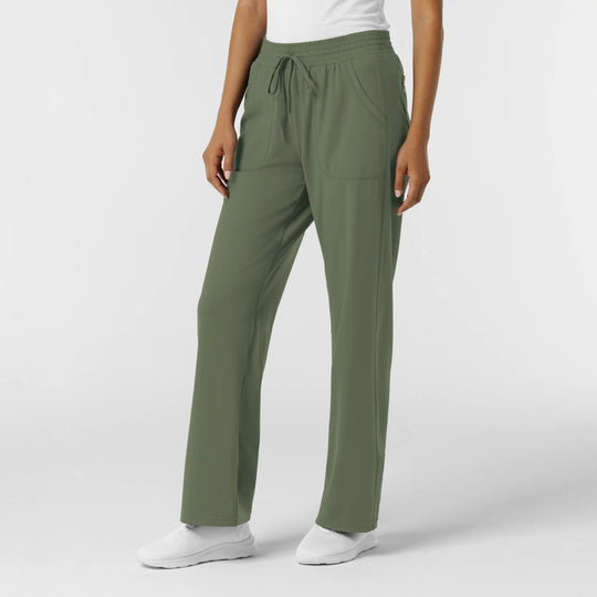 Wink Scrubs Women's RENEW Wide Leg Scrub Pant Olive | scrub-supply.com