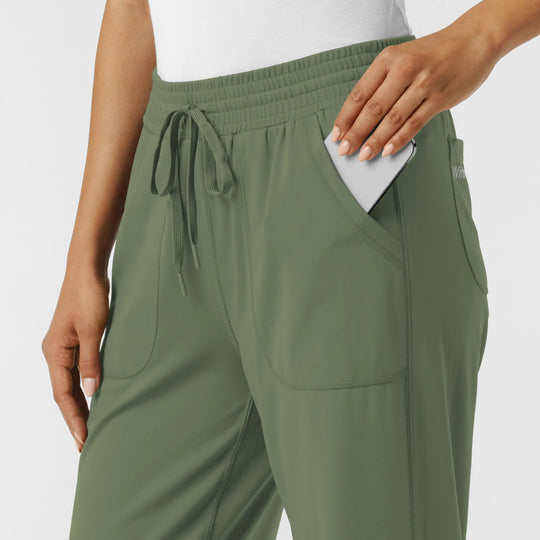 Wink Scrubs Women's RENEW Wide Leg Scrub Pant Olive | scrub-supply.com