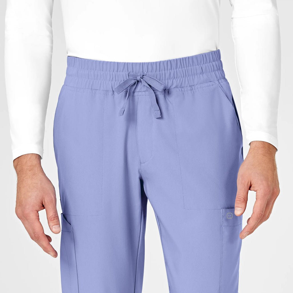 Wink Scrubs Men's W123 Cargo Jogger Scrub Pant Ceil Blue | scrub-supply.com