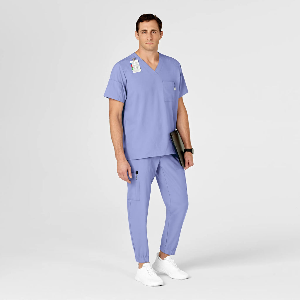 Wink Scrubs Men's W123 Cargo Jogger Scrub Pant Ceil Blue | scrub-supply.com