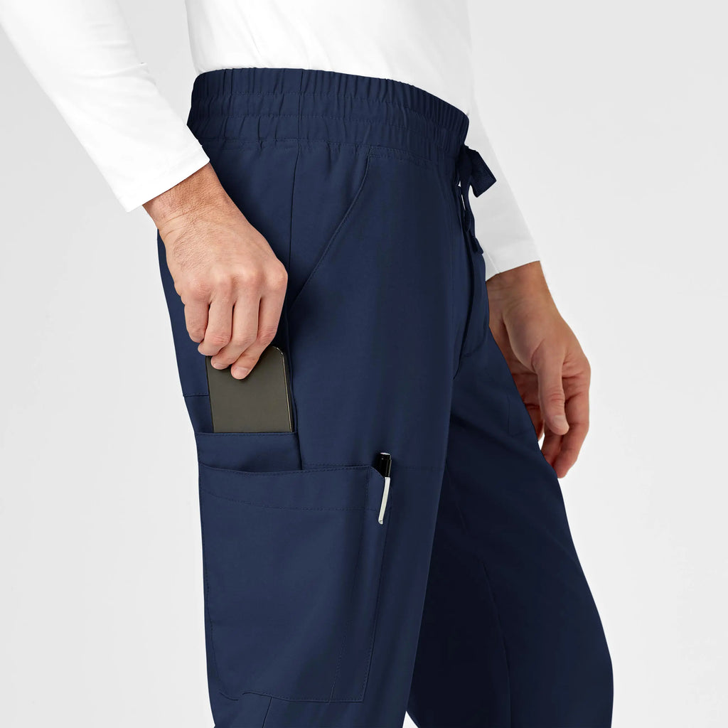 Wink Scrubs Men's W123 Cargo Jogger Scrub Pant Navy | scrub-supply.com