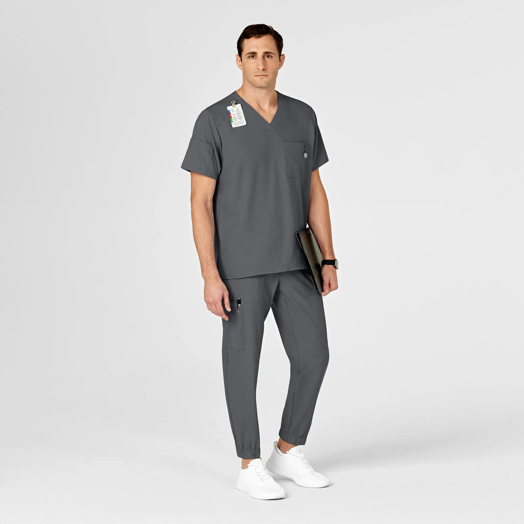 Wink Scrubs Men's W123 Cargo Jogger Scrub Pant Pewter | scrub-supply.com