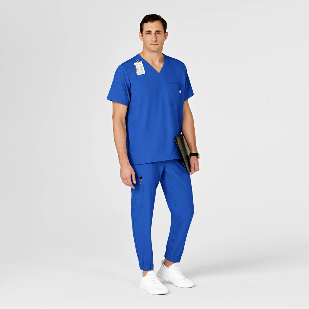 Wink Scrubs Men's W123 Cargo Jogger Scrub Pant Royal Blue | scrub-supply.com