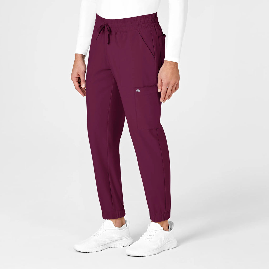 Wink Scrubs Men's W123 Cargo Jogger Scrub Pant Wine | scrub-supply.com