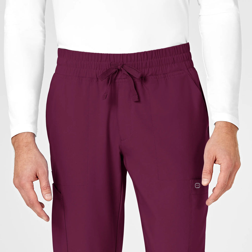 Wink Scrubs Men's W123 Cargo Jogger Scrub Pant Wine | scrub-supply.com