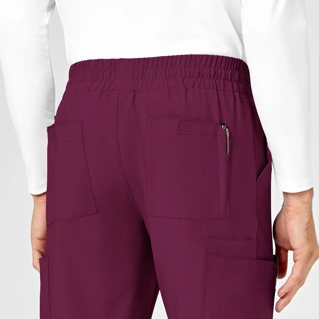 Wink Scrubs Men's W123 Cargo Jogger Scrub Pant Wine | scrub-supply.com