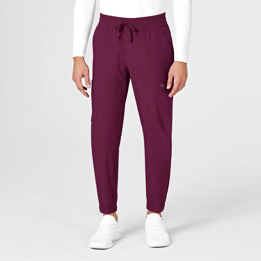 Wink Scrubs Men's W123 Cargo Jogger Scrub Pant Wine | scrub-supply.com