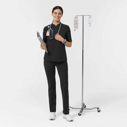 Wink Scrubs Women's Straight Leg Scrub Legging Black | scrub-supply.com
