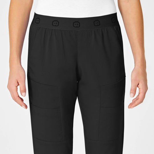 Wink Scrubs Women's Slim Cargo Jogger Scrub Pant Black | scrub-supply.com